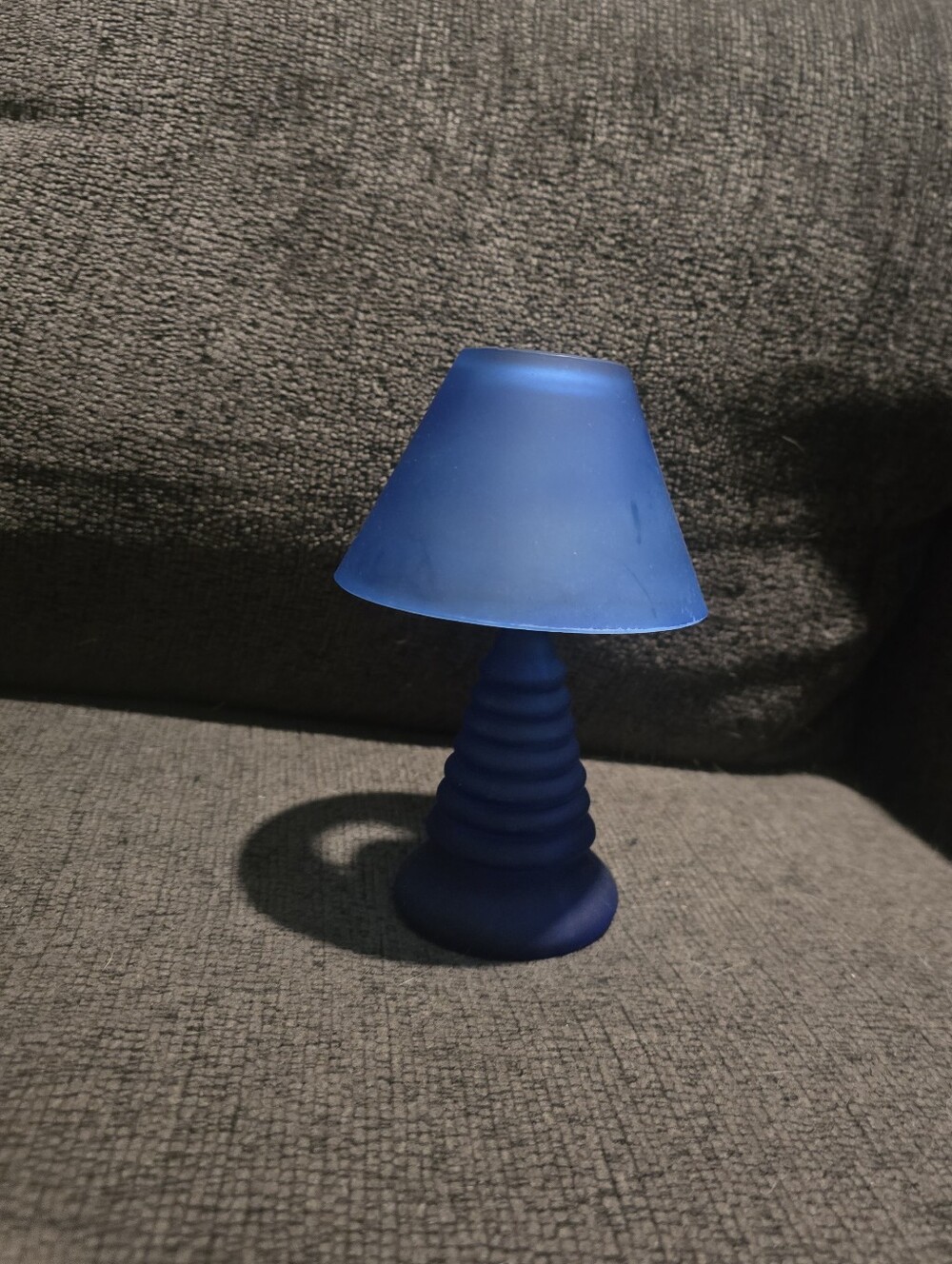 Vintage Frosted Blue Fairy Lamp